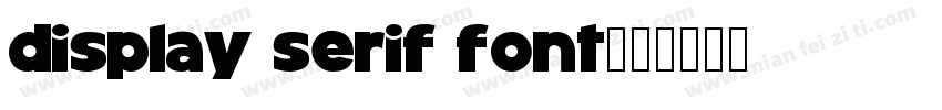 display serif font字体转换